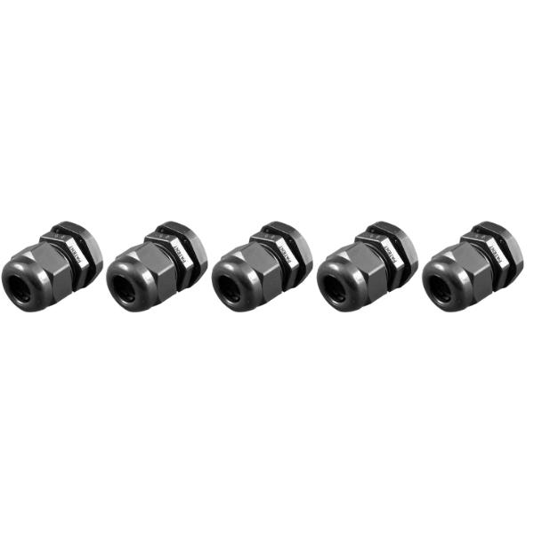 Liquid-Tight Strain Relief Cordgrip PG13.5 with Locknut – Pack of 5