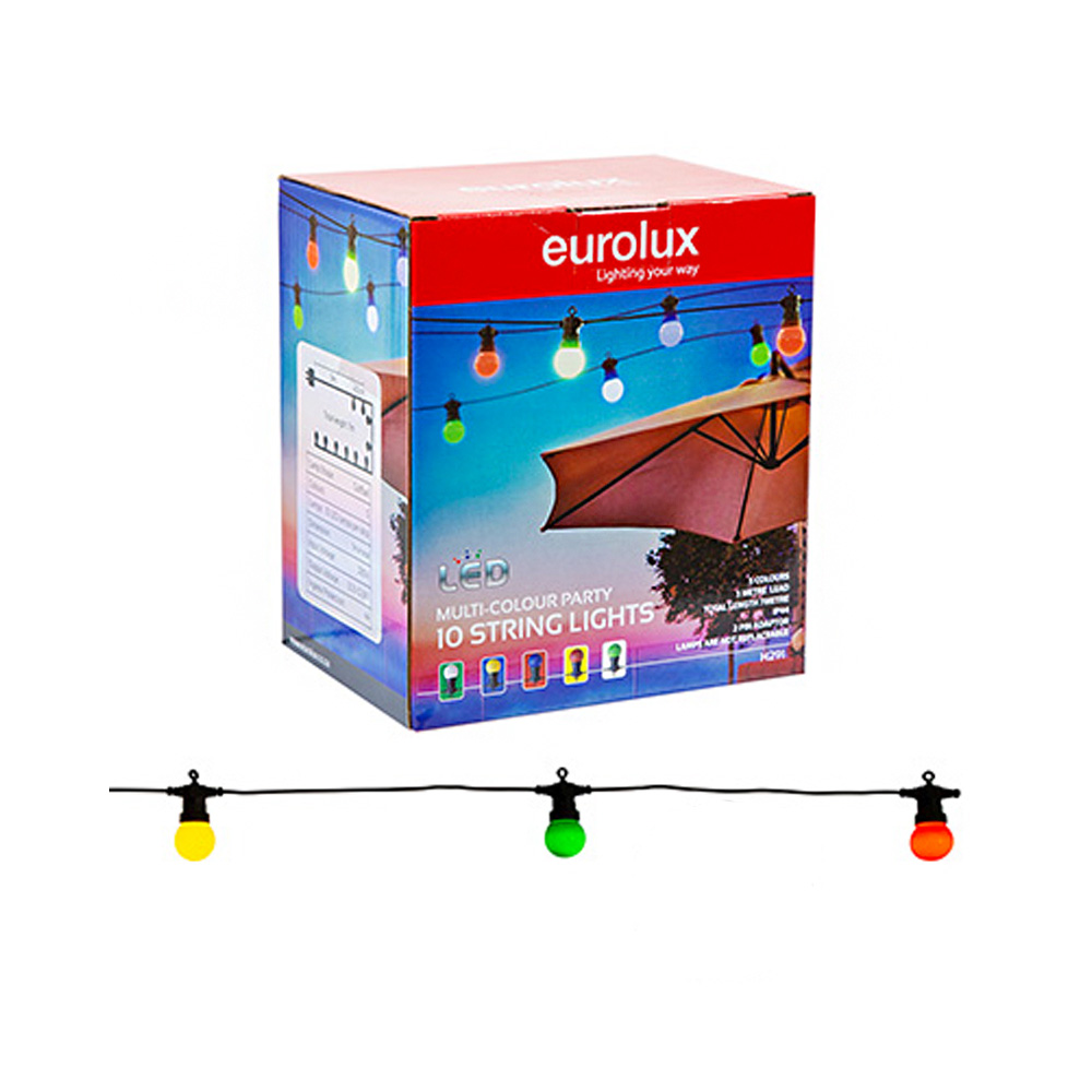 Eurolux – String Lights LED 10Pack Golfball Colours