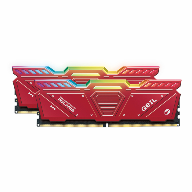 GeIL Polaris 16GB 5200MHz DDR5 RGB Desktop Gaming Memory – Red
