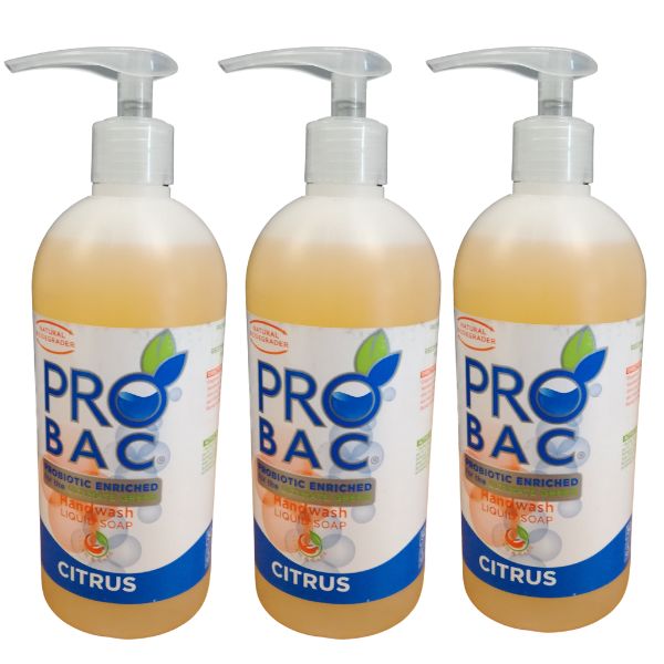 Probac – Hand Wash – Citrus – 500ml – Pack of 3
