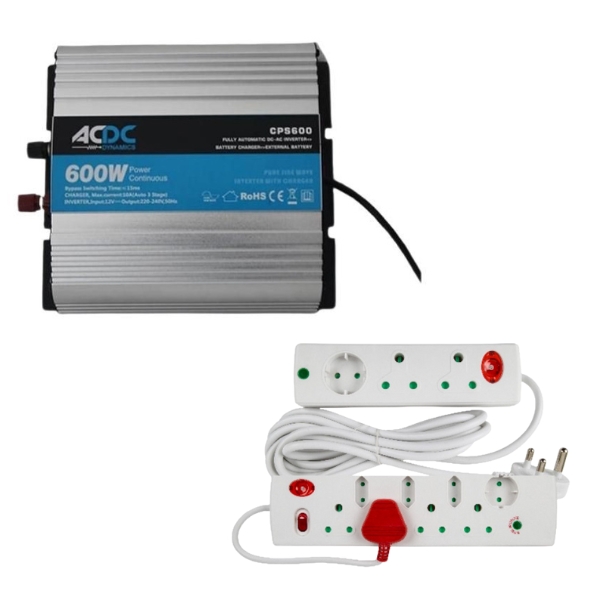 ACDC – Pure Sine Wave Inverter & 8-Way Multi-Plug