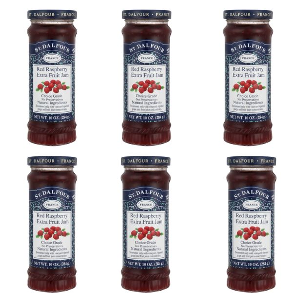 ST DALFOUR – Jam / Red Raspberry – Extra Fruit Jam 284g – Pack of 6