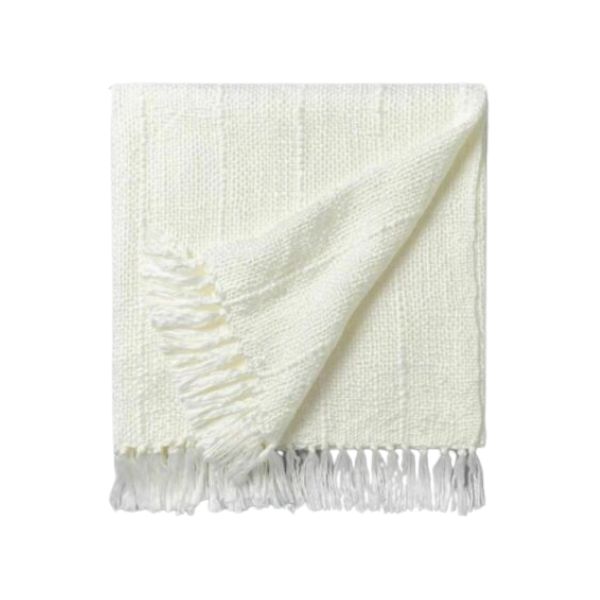Lightweight – Non-White – Tassel Fringe Throw Blanket – 140 x 160