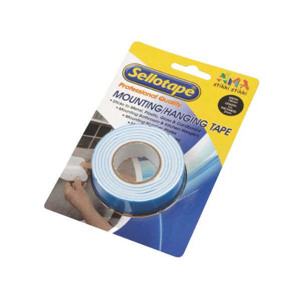 Sellotape – Double-Sided Mounting/Hanging Tape – 1m