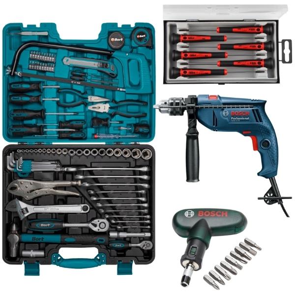 Bort – 86 Piece Professional Mechanics Tools Set – With Accessories