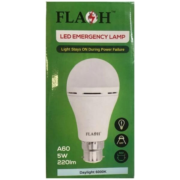 Flash – Emergency LED Lamp Rechargeable (5W) A60