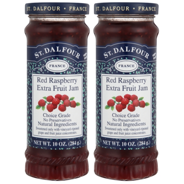 ST. Dalfour – Jam / Red Raspberry – Extra Fruit Jam 284g Pack of 2