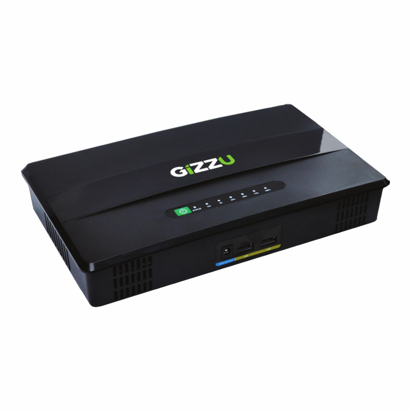 GIZZU 60W 69Wh 21600mAh Mini POE DC UPS – Black