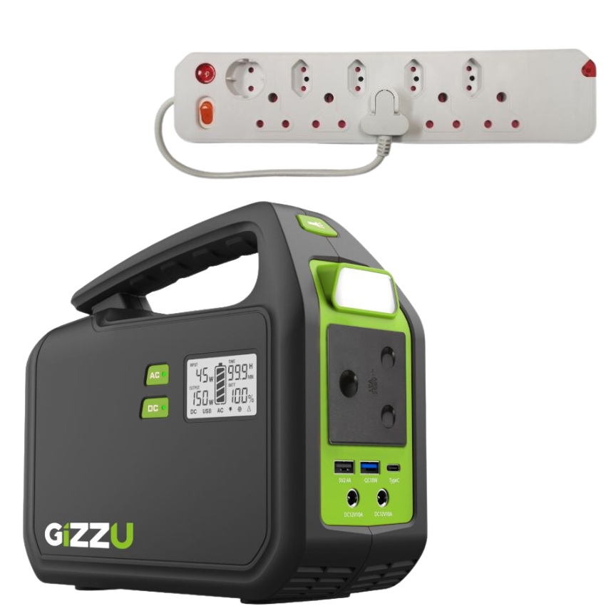 GIZZU – 242Wh Portable Power Station with Current – Multiplug / 10-Way