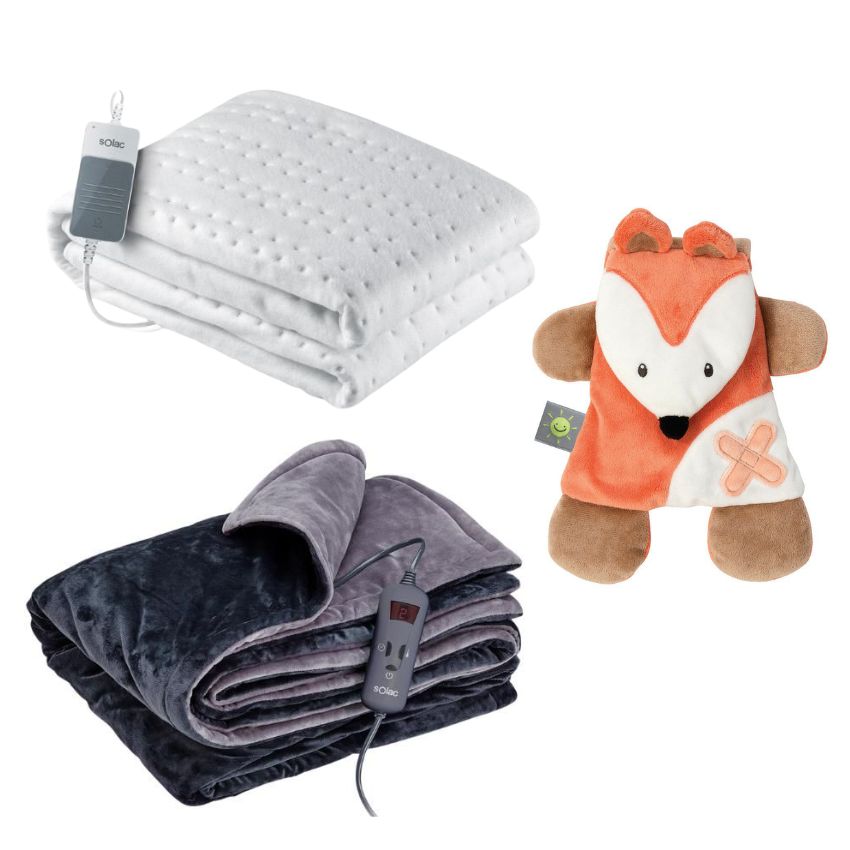 Solac – Kids Single Bed Electrical Under & Throw Over Blanket, Fox Gelpack