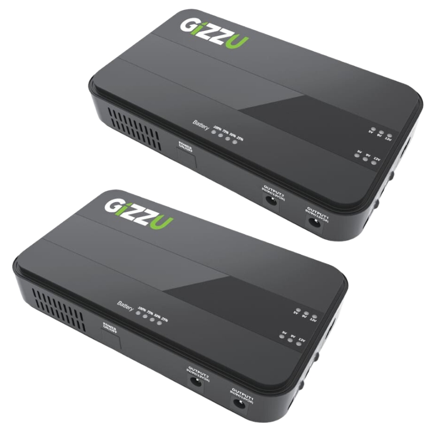 Gizzu – 8800mAh – Mini UPS Dual DC – Pack of 2