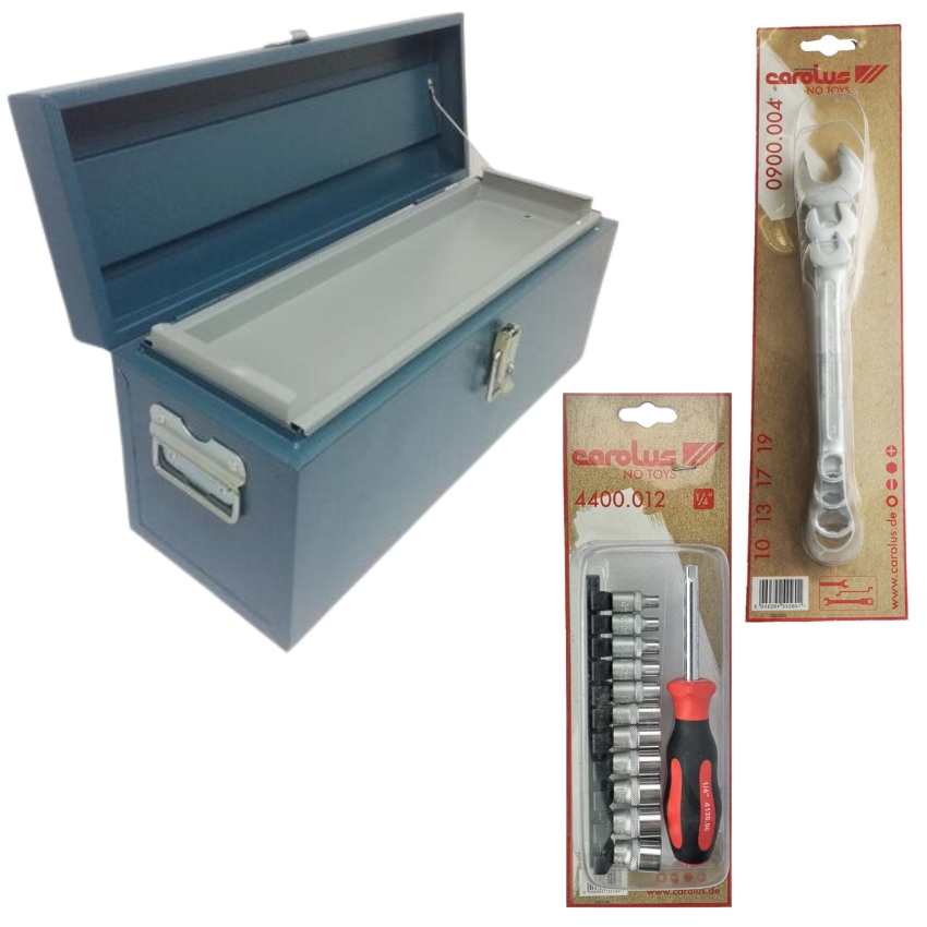 Gedore – Tool Trunk with 12 Piece Socket Set and 4 Piece Spanner Set