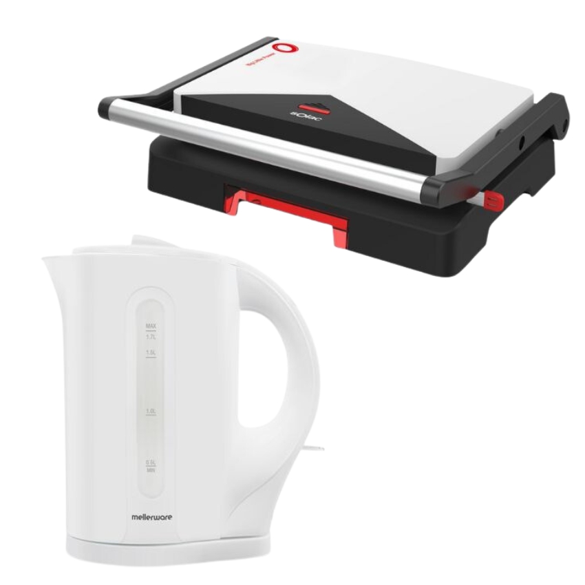 Solac – Sandwich Maker and Mellerware – Tugela – White – Kettle Combo
