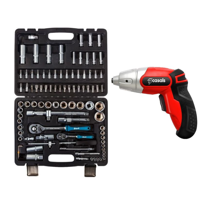 Bort – Socket Set 95 Piece & 10 Piece Cordless Screwdriver