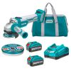 Total Tools -Lithium-Ion Cordless Angle Grinder, 4.0Amp Batteries & Charger Total Tools -Lithium-Ion Cordless Angle Grinder, 4.0Amp Batteries & Charger