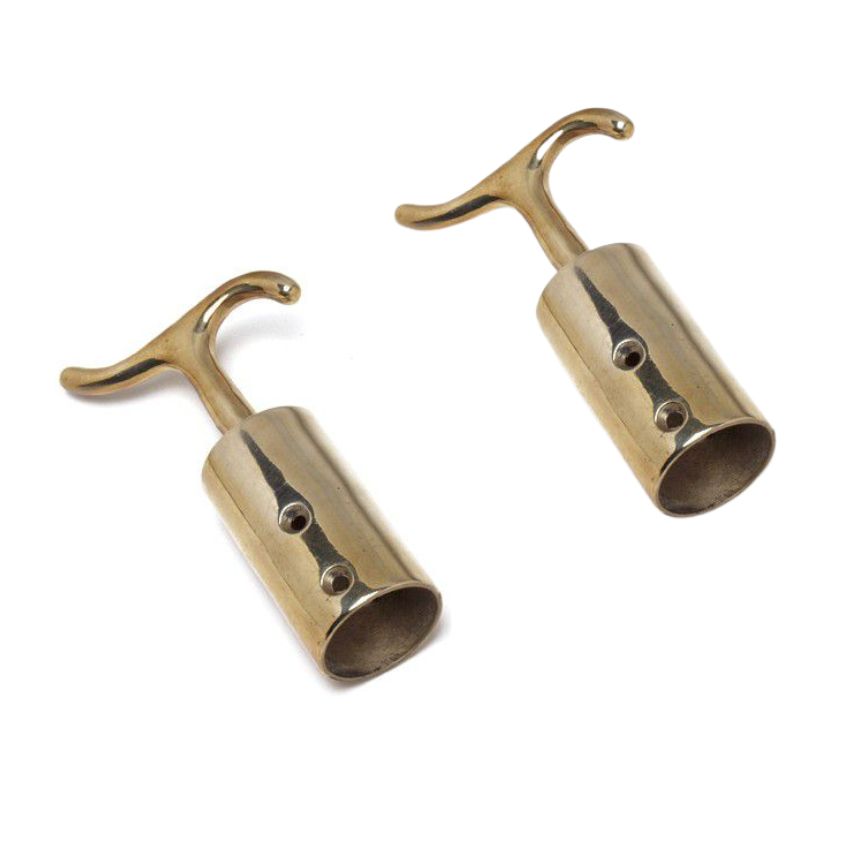 Waldo – Pole Hook Brass For Window #131 Halstead – Pack of 2