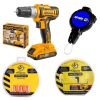 Ingco – Cordless Drill (20V), Wired Earphones, Replacement Buds & Key Bak Ingco – Cordless Drill (20V), Wired Earphones, Replacement Buds & Key Bak