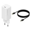 Xiaomi – Type-C Fast Charger (White) & Braided Type-C Charge Cable (Black) Xiaomi – Type-C Fast Charger (White) & Braided Type-C Charge Cable (Black)
