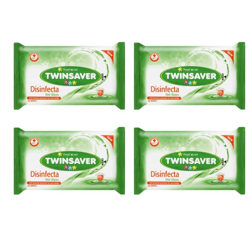 Twinsaver – Disinfecta Wipes 10’s (Pack of 4)