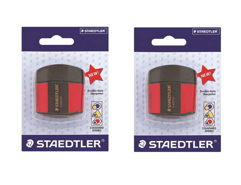 Staedtler Tradition Double-Hole Tub Sharpener – Pack of 2