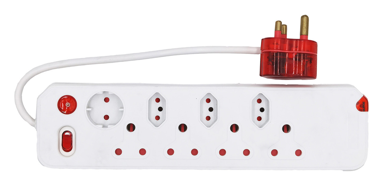 Electricmate 8 Way Single Switch High Level Surge Multiplug