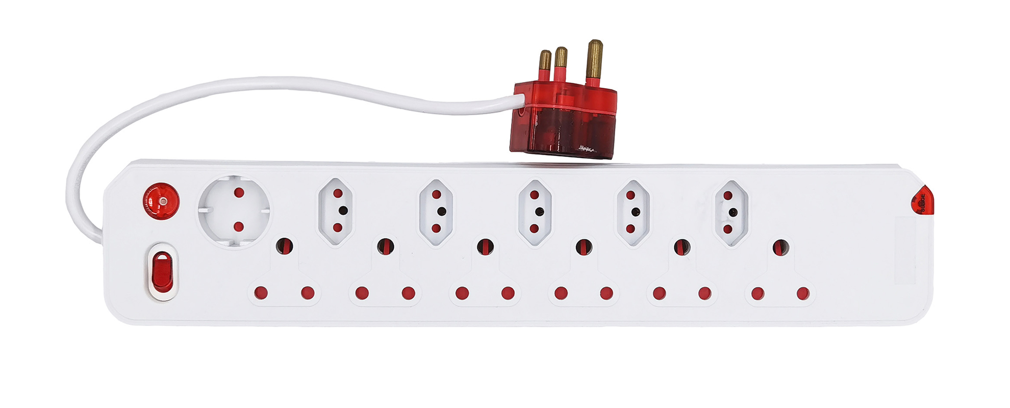 Electricmate 12 Way Single Switch High Level Surge Multiplug