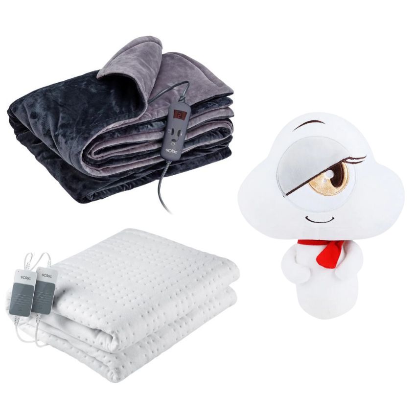 Solac – Electric Throw Over, Under Blankets(Double) & Soft Plush Toy (Kila)