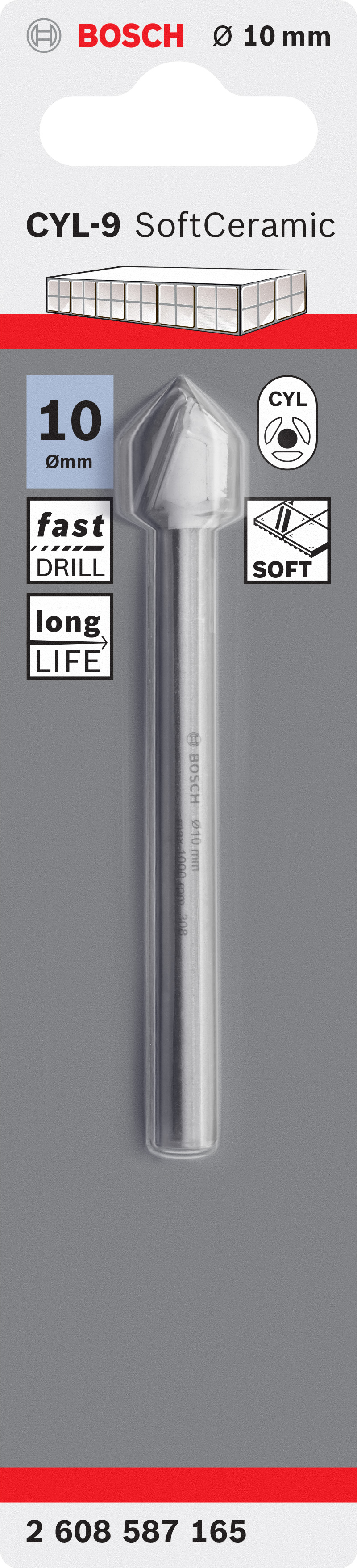 CYL-9 Tile drill bit Ceramic 10 x 90 mm