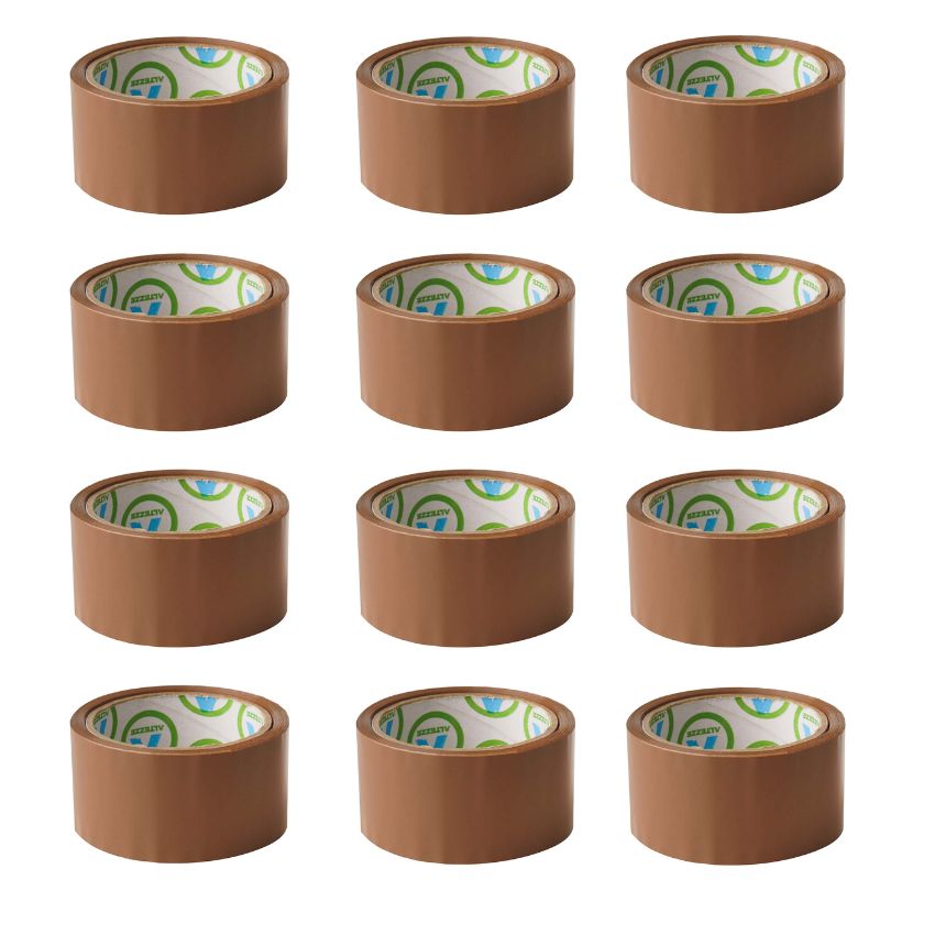 Packaging Tape (Brown Buff Tape) 48mm x 100m – Pack of 12