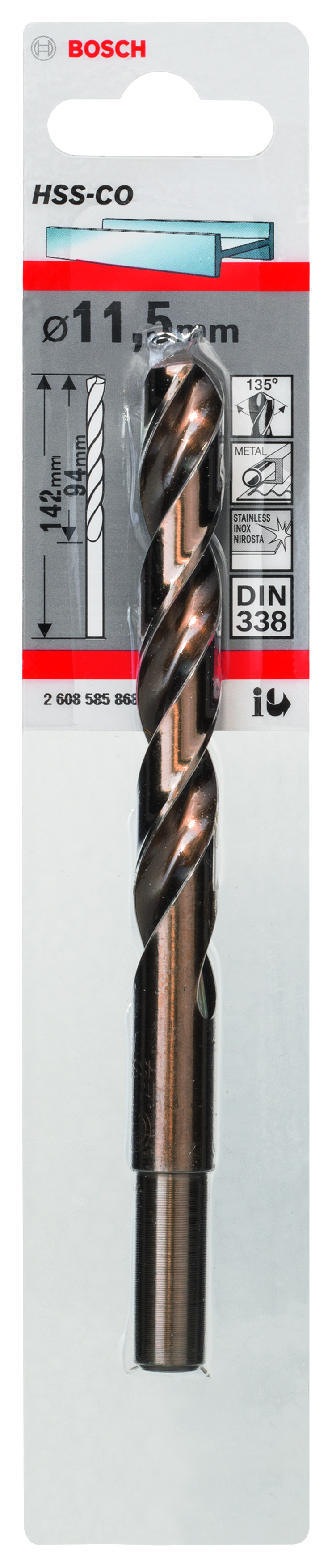 HSS-Co DIN 338 11,5 x 94 x 142 mm