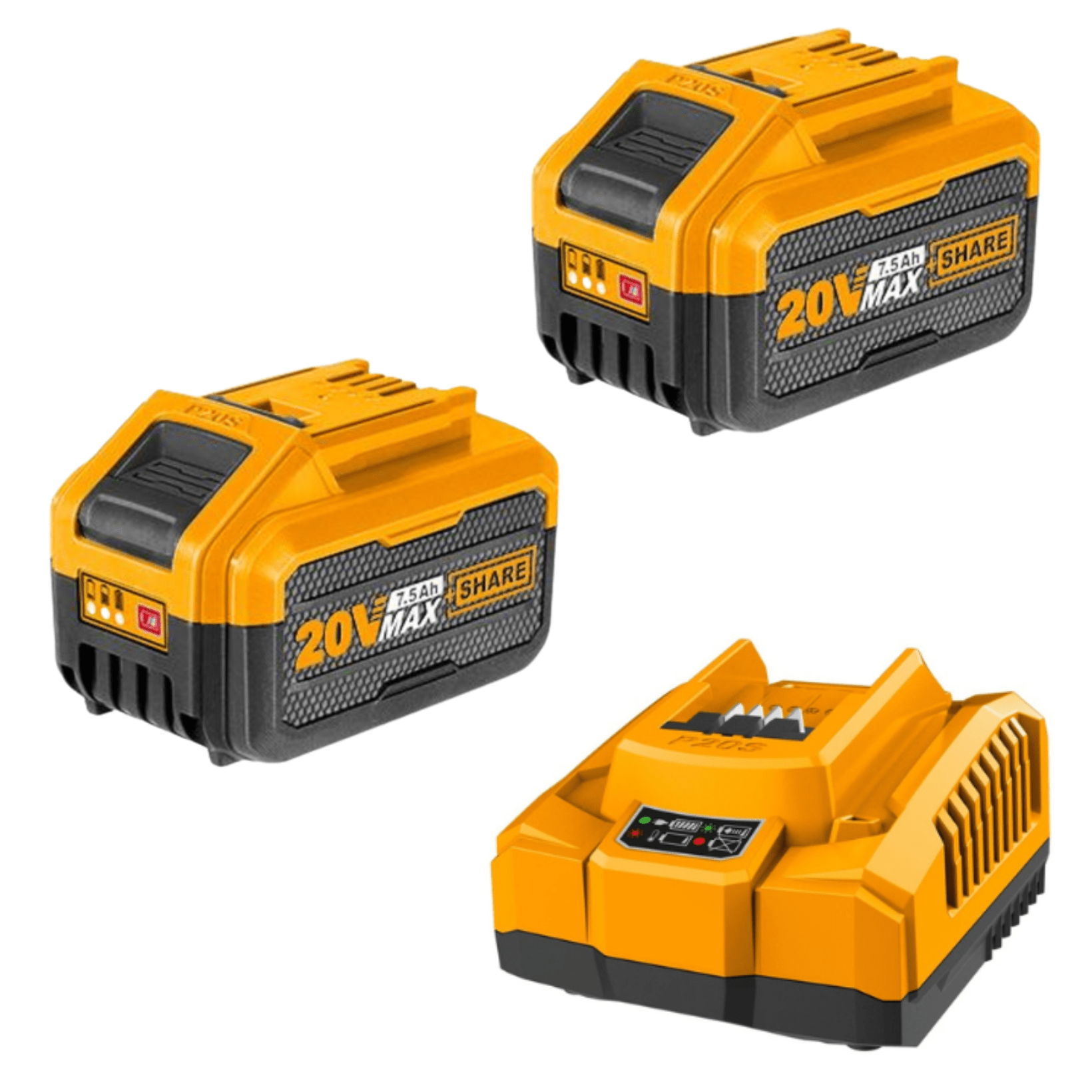 Ingco – 2 x Li-Ion Battery Pack (6.0Ah) with Super Fast Intelligent Charger