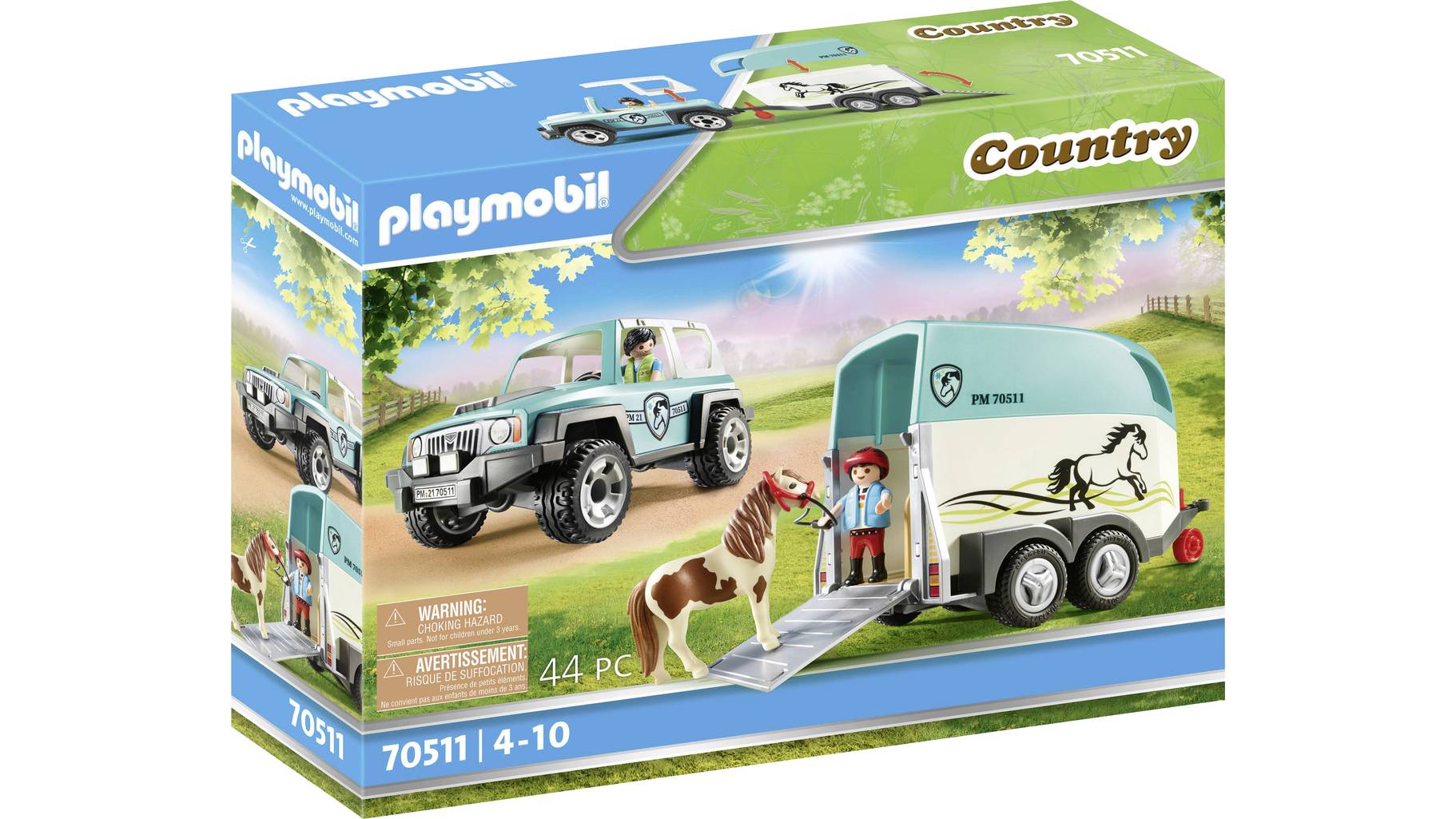 Playmobil Car With Pony Trailer