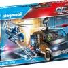 Playmobil Police Helicopter Pursuit with Runaway Van Playmobil Police Helicopter Pursuit with Runaway Van