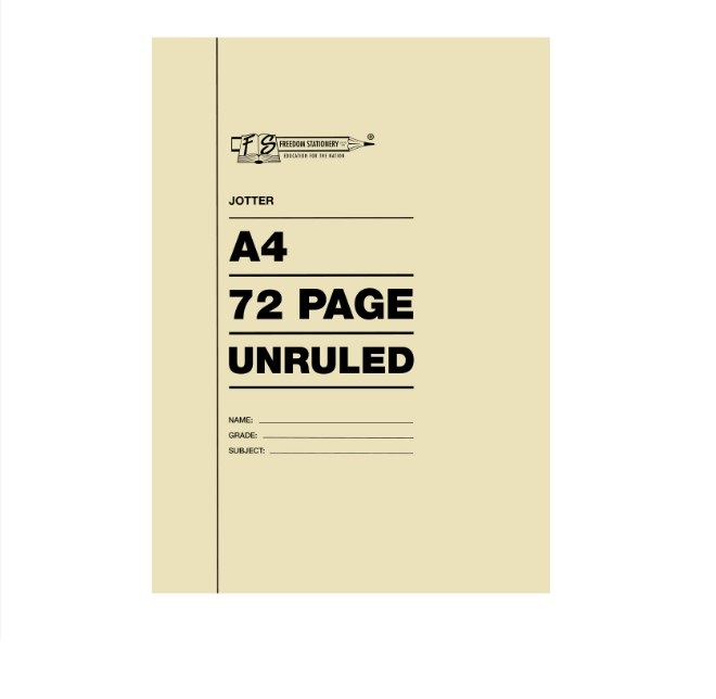 Freedom Stationery – A4 72 Page Unruled Jotter (Pack Of 20)