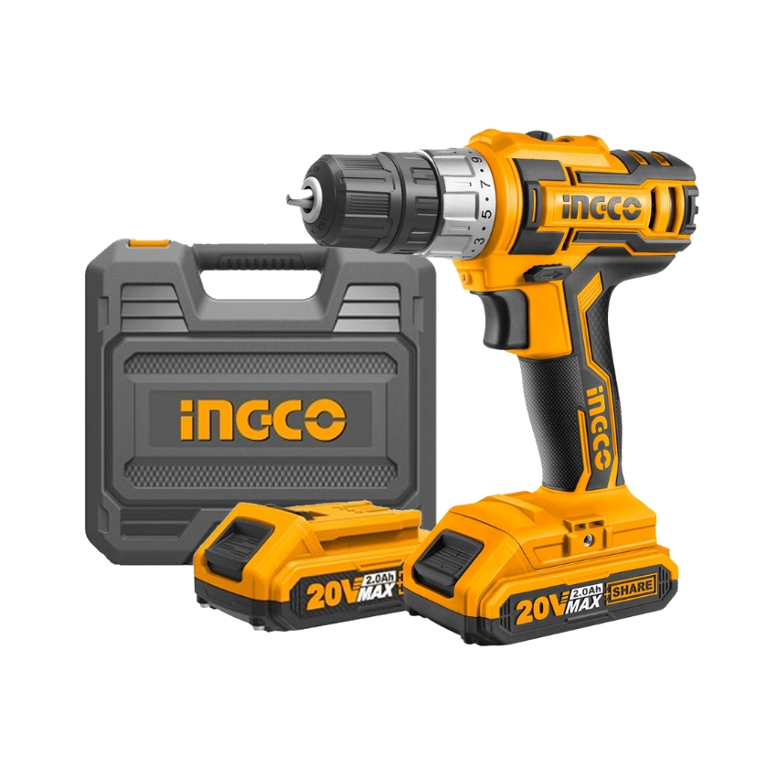 Ingco – Lithium-ion – Cordless Drill – 45NM kit – 20V