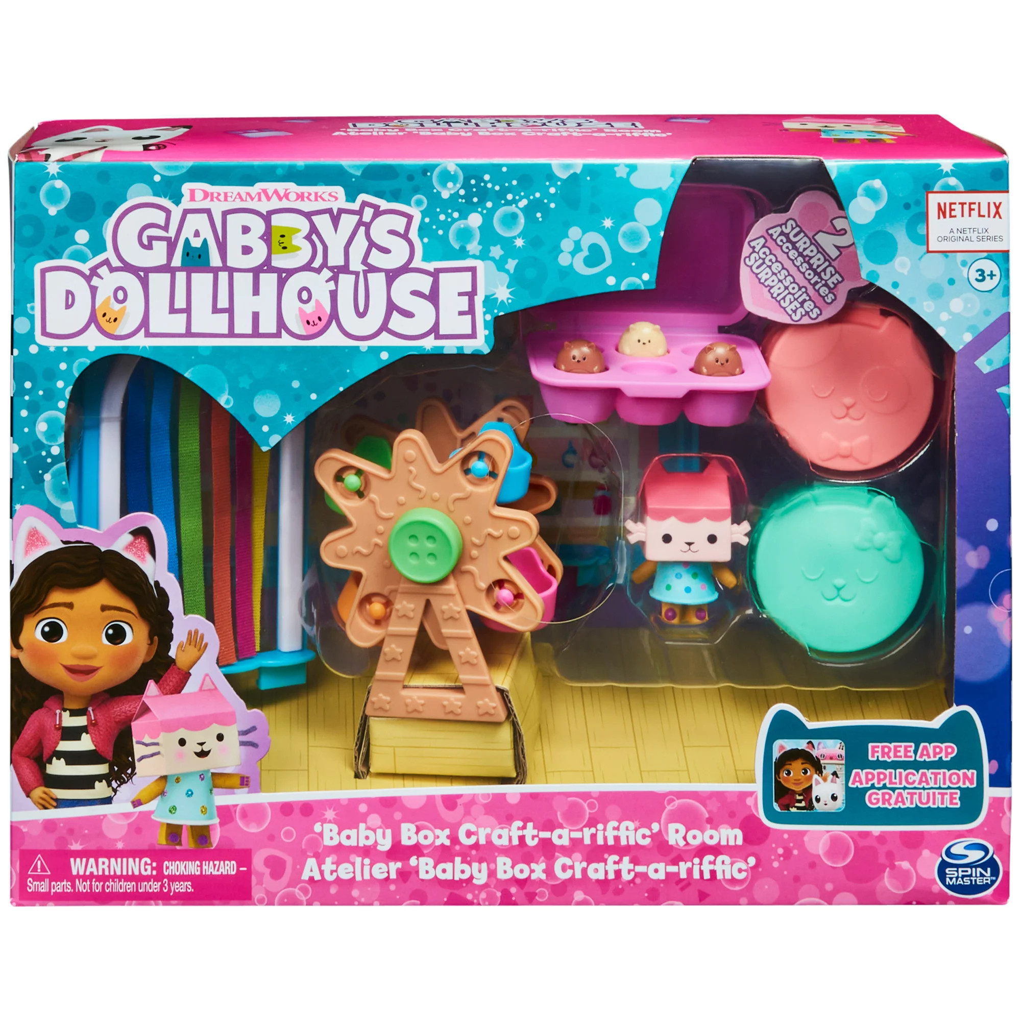 Gabby’s Dollhouse Deluxe Room – Craft-a-Riffic Room Playset with Cat Figure