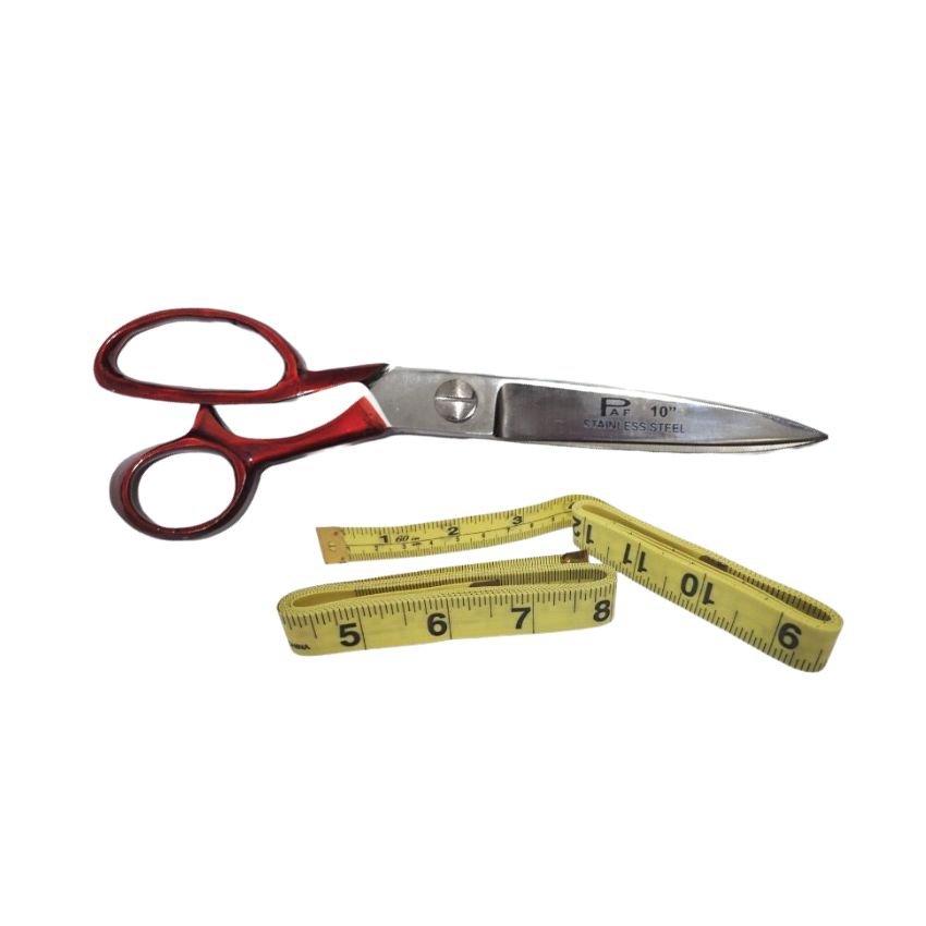 SourceDirect – Tailor Scissors 10″ (250mm) with Yellow Tailoring Tape 150cm