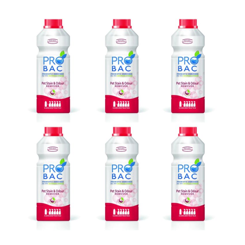 Probac – Pet Stain & Odour Remover – Concentrated – 1L (Pack of 6)
