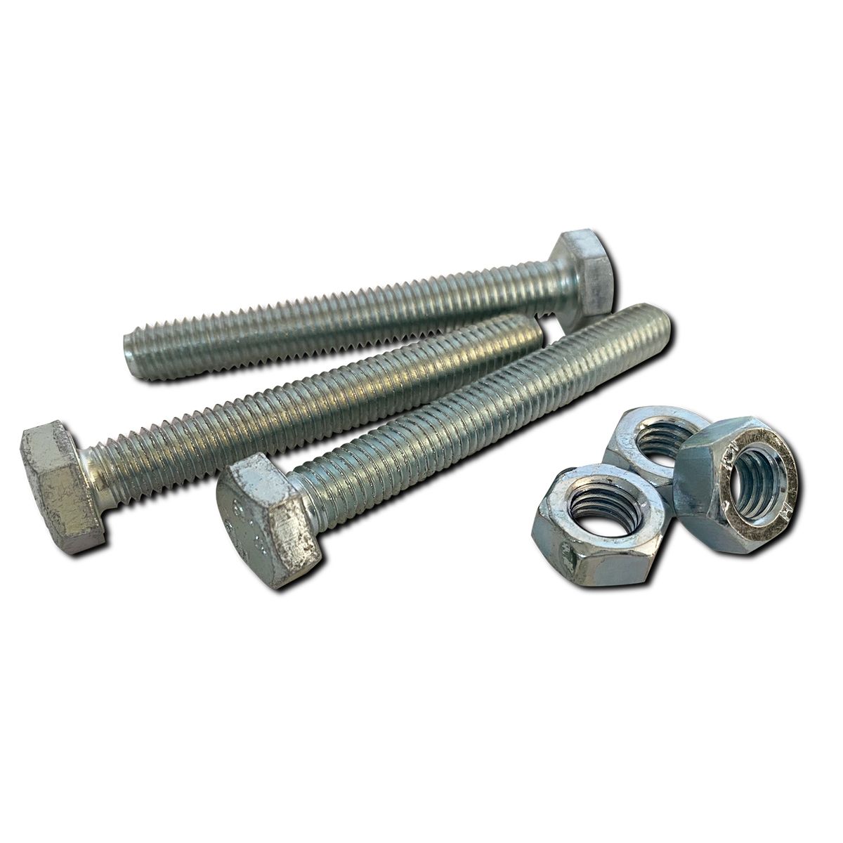 Ifasten Set Screw MS & Nut ZP M10x40mm – 10 Pack
