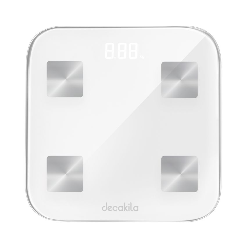 Decakila – Smart Body Fat Scale – 0.1-180kg – White