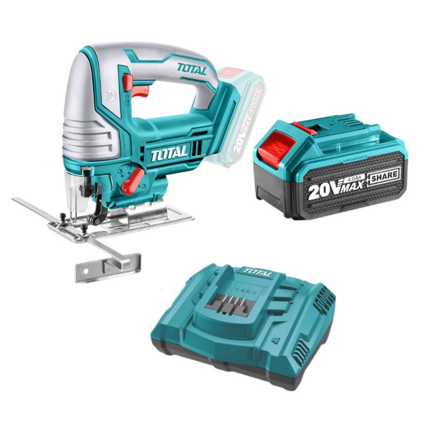 Total Tools – Lithium-Ion Industrial Jig Saw with 4.0Ah Battery & Charger