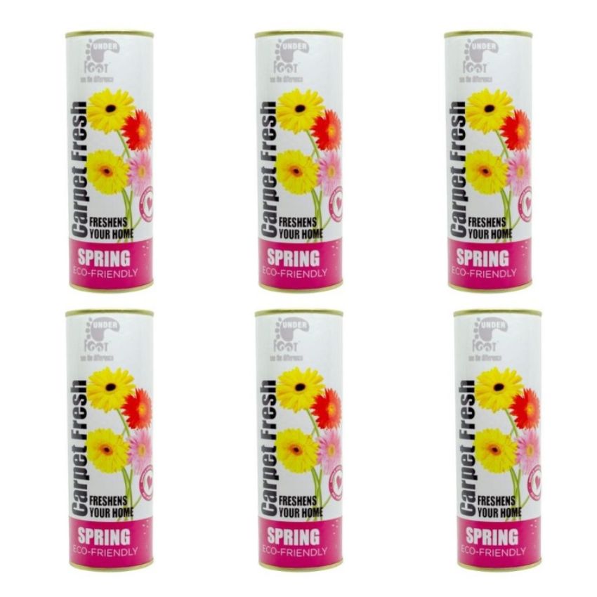 Under Foot – Carpet Fresh Freshener – 500g – Spring (Pack of 6)