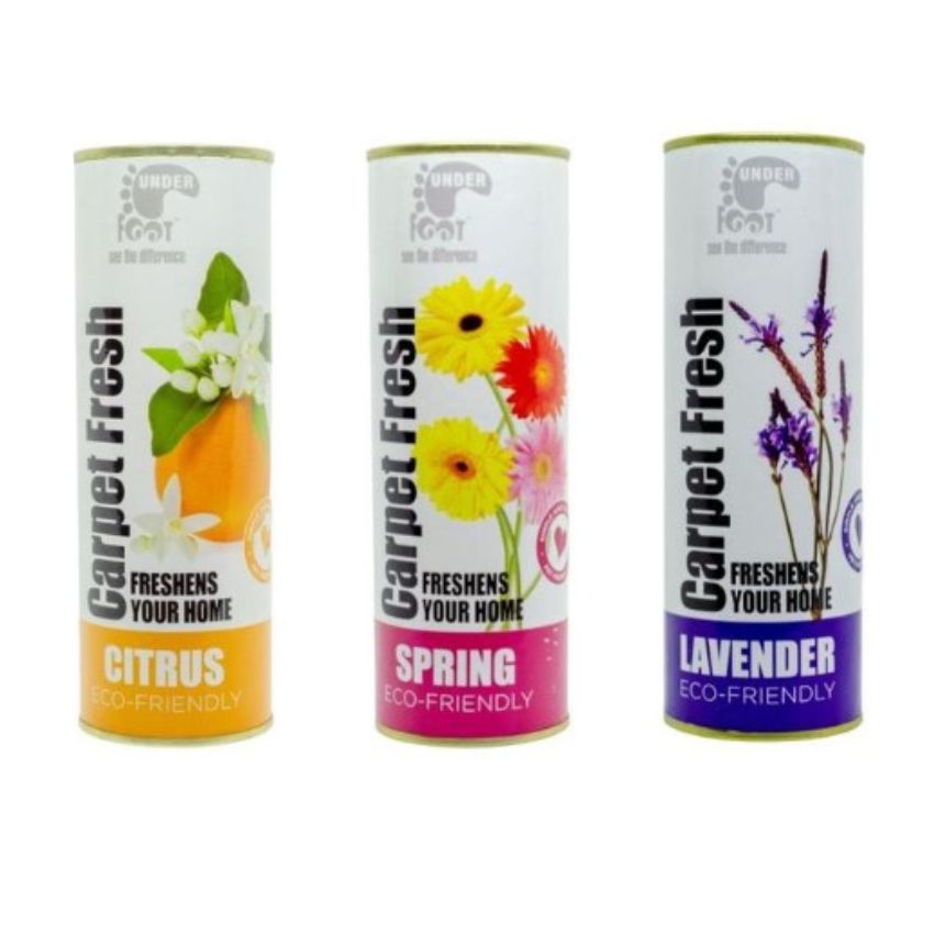 Under Foot – Carpet Fresheners – Citrus, Spring ,Lavender 500g (Pack of 3)