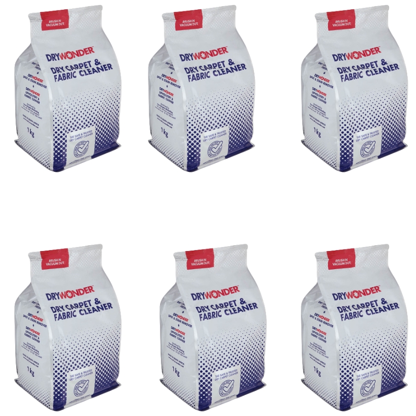 Dry Wonder – Dry Carpet and Fabric Cleaner – 1kg – Pack of 6