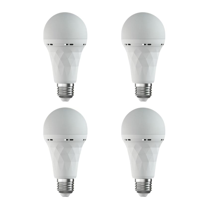 Gizzu – Everglow Screw-in Rechargeable Emergency LED Bulb – Pack of 4