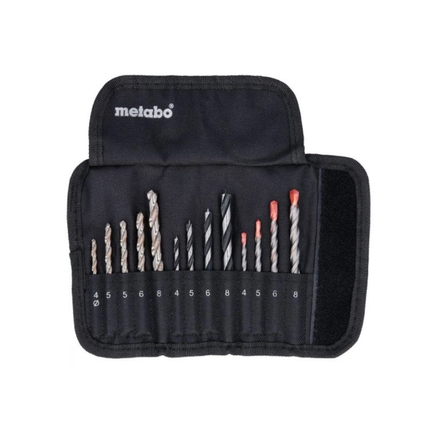 Metabo – Drill Bit Assortment Set in Roll Up Carry Case – 13 Piece
