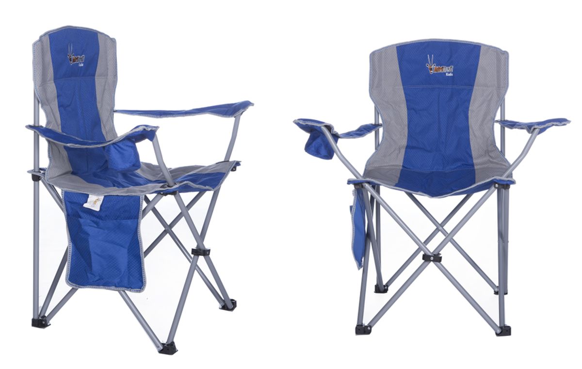 AfriTrail Kudu Padded Folding Arm Chair Blue 120kg 2 Pack