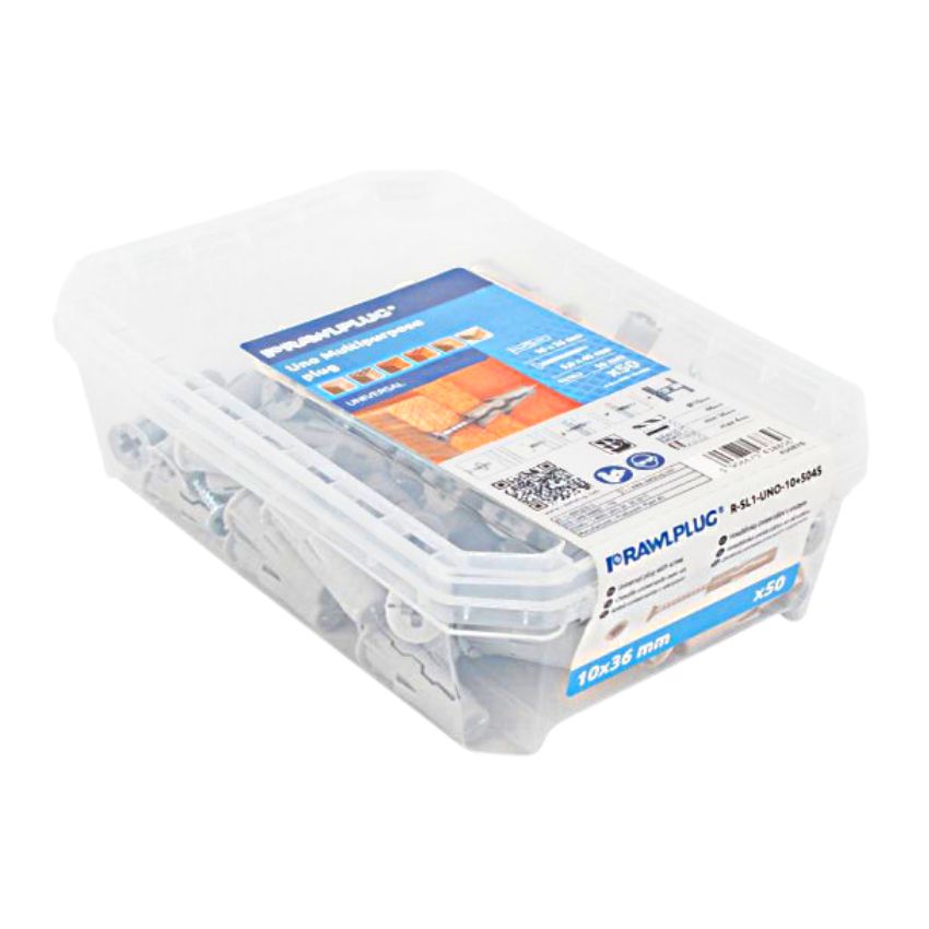 Rawlplug – Uno Multipurpose Plug – 50 Piece Per Tub