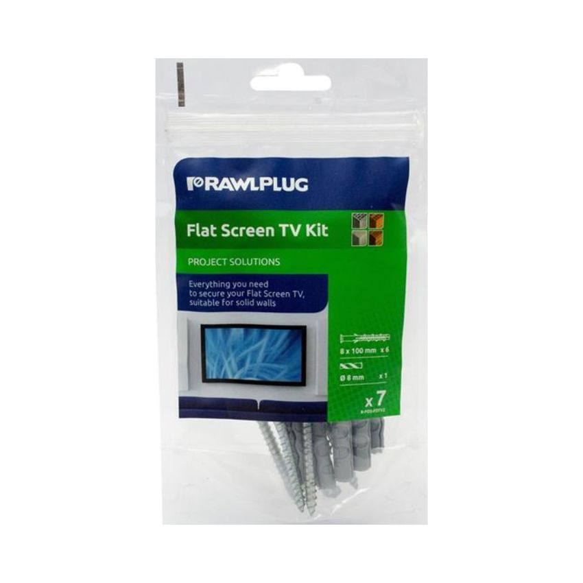 Rawlplug – Flat Screen TV Kit 8x100mm – Pack of 7