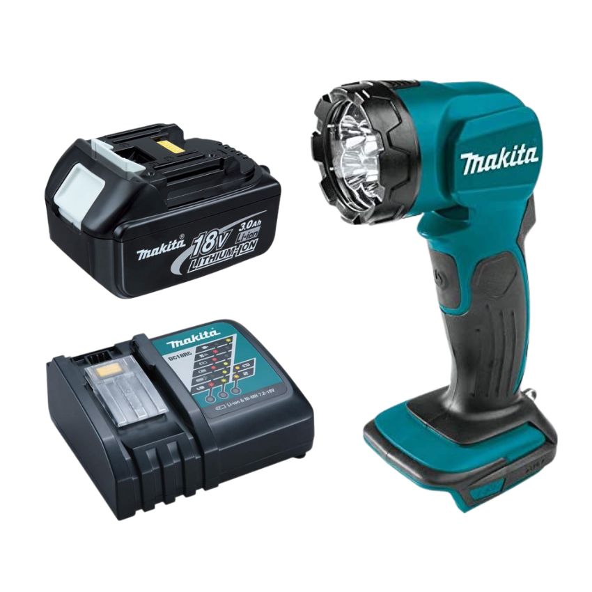 Makita – Cordless LED Flashlight 18V DML815, 3Amp Battery and Charger